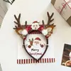 Diadema de Cuernos con Bola de Pelo Roja Navideña Palo Retorcido Otoño e Invierno Diadema de Cuernos de Árbol de Navidad Accesorios Versátiles para el Cabello para Fotos