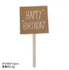 Decoración creativa para pastel de cumpleaños, con encaje de papel kraft fresco estilo Mori, para insertar