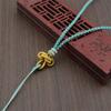 Cuerda colgante tejida a mano Jade cera de abeja cuerda de carga alta enrollado cuerda de nudo tejido collar cuerda tejida de cuatro hebras Cabestro