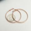 Brincos de argola grande europeus e americanos DJ de boate Marca Grande Moda ouro rosa argola joias de orelha atacado clipe de orelha sem furo para mulheres