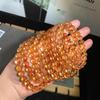 Atacado de fábrica pulseira de cristal torre amarela natural cristal anel único pulseira de contas redondas corrente de miçangas faça você mesmo