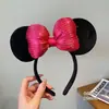 Nova tiara de orelhas de urso e coelho, tiara tema parque do Mickey, tiara em formato de bolo, grampo de cabelo, adereços de cabeça para parques temáticos para adultos e crianças