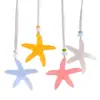 Isla Festiva~ Collar Largo Azul Estrella de Mar Dopamina para Mujer, Cadena de Clavícula de Lujo Ligero