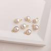 Colgante con borde de cuentas de concha de oro de 14 quilates que conserva el color, accesorios hechos a mano para bricolaje, conector colgante doble de perla de imitación, accesorios de joyería