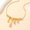 Collar transfronterizo de acero inoxidable caliente con sentido del diseño lava tridimensional gota de agua colgante fundido oro de 18k acero de titanio joyería de fábrica
