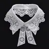 Gola Falsa de Renda Decorativa para Primavera e Verão para Mulheres, Gravata Borboleta de Camisa, Suéter, Moletom, Gola Falsa Separada