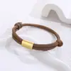 Europa y Estados Unidos transfronterizos nuevo cordón de cuerda para paraguas tejido a mano pulsera de acero inoxidable joyería para hombres y mujeres cuerda de mano venta al por mayor soporte para grabado
