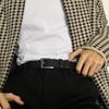 Cinturón Sencillo para Hombre Estilo Hong Kong para el Trabajo Cinturón para Pantalones Estilo Coreano de Hombre Moda Juvenil Casual Cinturón para Estudiantes