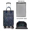 Bolsa de carrito retráctil bolsa de compras de supermercado plegable portátil Carrito de compras de rueda universal compras de comestibles carrito de arrastre para el hogar camping