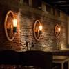 Lámpara de Pared de Cuerda de Cáñamo Vintage Loft Americano Hierro Arte Mesita de Noche Pared Estilo Industrial Bar Cafetería Comedor Montada en Pared