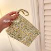 Ins Fresco Pequeño Floral Dulce Bolso de Mano Cartera de Tela Bolsa para Teléfono Móvil Almacenamiento Estuche para Lápices de Estudiante Bolsa de Maquillaje para Niña