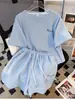 Traje de Correr de Moda Holgado para Estudiantes de Verano Nueva Era Reductor de Carne Mangas Cortas Pantalones Cortos Deportivo Casual Traje de Dos Piezas