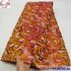 Cheongsam de Flor Grande Bordada Colorida Tela Brocada Jacquard Antigua Tela Brocada Africana Encaje