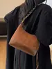 Yuezhi 2026 nuevo modelo de bolso de hombro de cadena gruesa esmerilada de alta calidad, bolso de axila estilo Chanel, bolso cruzado retro moderno