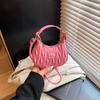 Bolso Cruzado de Lujo Ligero Estilo Francés Transfronterizo para Niñas, Bolso de Mano Mini Plegado de Nicho, Nuevo Bolso Cruzado de Hombro Único Ins Luna
