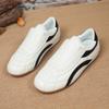 Zapatos de Entrenamiento Moral de Diseño Único con Suela Plana Slip-On de Talla Grande para Aumentar la Altura Interior Zapatos Retro de Cuero con Punta Redonda Zapatos de Forrest Gump Tenis Casuales