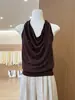 Chaleco de punto con cuello halter y taladro caliente para mujer, nuevo top ajustado favorecedor con temperamento, Primavera Verano 2026