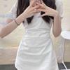 Vestido Dulce Estilo Bosque 2026 Mangas Abullonadas Francesas Vestido Adelgazante ceñido a la cintura con un toque de elegancia Vestido Corto Blanco Primer Amor