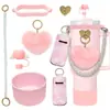 Botella de Agua Térmica Stanley Tapón Antipolvo Taza con Popote Tapa de Taza Correa de Mano Cordón para Botella de Agua Múltiples Estilos Versátiles Set
