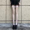 Meias de Rede Sexy com Laço, Meias Finas de Verão Ultrafinas para Mulheres, Uniformes de Estudante, Meias de Renda Acima do Joelho