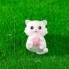 Adornos de micropaisaje para coche, miniadornos decorativos de escritorio, pequeños adornos de resina con forma de gatito de dibujos animados.