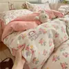 Conjunto de cama de quatro peças ultra macio, seguro para bebês, Classe A, novo modelo 2026, lençol e fronha para dormir nu de estudante, conjunto de três/quatro peças para dormitório