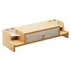 Soporte de altura ajustable para computadora, soporte de escritorio para monitor de oficina con cajón, estante de almacenamiento de escritorio, organizador de escritorio de oficina