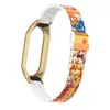 Adecuado para Correa Xiaomi Mi Band 8, Pulsera Estilo Hebilla de Eslabones de Bambú de Acero Inoxidable, Caja de Metal, Correa Xiaomi Mi Band 7