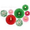 Juego de abanicos de flores de papel de colores DIY transfronterizos, flores para bodas, decoración colgante para salas de bodas, decoración de fondo para bodas