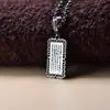 Pingente Hip Hop Prata de Lei S925 Moda Tailândia Cinco Escrituras Colar Masculino e Feminino Tendência Casal Hip Hop Atacado