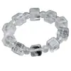 Pulseira Cubo Fantasma Floco de Neve Branco Natural de Cristal Hongchu Pulseira Cubo Fantasma Floco de Neve Tipo Gelo Atacado