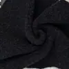 Lana Negra Tejida Tejido de Lana Otoño e Invierno Ropa Tejida Abrigo Muñeca Hecha a Mano Tela de Felpa Engrosada Moda