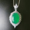 Joyería Zhuang Shengsheng: anillo colgante de calcedonia fluorescente con forma de denier y semillas de hielo, pendientes, conjunto de colgante geométrico de jade para cuerpo desnudo