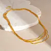 Colar Multi-Camadas Banhado a Ouro 14K Real Novo 2025 Corrente de Clavícula Personalizada Transfronteiriça Europeia e Americana Luxo Acessível Colar de Alta Qualidade