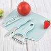 Juego de tres piezas de cuchillos para fruta para uso doméstico, tabla para verduras multifuncional, juego de cuchillos de cocina, producto transfronterizo más vendido