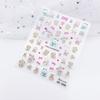 Pegatinas de uñas finas resistentes con relieve de camuflaje, lindas estrellas de dibujos animados, muñeca SP, giicawa mikko