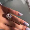 Anillo Sanjie Wish Nuevo Europeo y Americano Oval Grande Blanco Chapado en Oro Circonita Anillo de Joyería Transfronteriza Aliexpress
