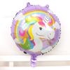 Nuevo globo de aluminio de unicornio con pestañas de animal de dibujos animados de 18 pulgadas, decoración de cumpleaños para niños, escena de fiesta de caballo para una persona