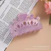 Novo Elegante Presilha de Cabelo Grande Coroa Estilo Francês, Presilha Tubarão da Moda de Alto Padrão Estilo Europeu e Americano, Acessório de Cabelo Romântico Feminino