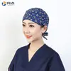 Gorro Quirúrgico Estampado Femenino Algodón Puro Gorro de Enfermera Gorro Baotou Nacido de la Luna Doctor de Clínica Dental y Estomatológica Gorro de Trabajo Masculino