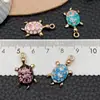 Colgante de Tortuga de Aleación Esmaltada DIY Transfronterizo Moda Dibujos Animados Joyería Pendientes Llavero Accesorios