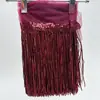 En stock borla de flecos de lentejuelas de hoja de 20 cm para vestido de novia, accesorios de vestuario étnico para escenario DIY