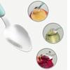 Nueva Cuchara Multifuncional de Acero Inoxidable de Doble Cabeza para Puré de Fruta de Bebé, Silicona de Grado Alimenticio, Cuchara Suave, Cuchara para Suplemento Alimenticio de Bebé