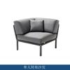 Sofá para área externa Villa Garden Courtyard Designer Rattan Art Sala de estar Cadeira de vime Combinação de sofá nórdico Móveis simples
