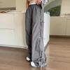 Calça Jogger Casual da Moda para Mulheres, Novo Estilo Outono e Inverno 2026, Cintura Alta, Detalhe de Renda, Caimento Fluido, Emagrecimento, Calça Esportiva Wide Leg