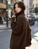 Nuevo estilo de abrigo suéter con cuello alto y doble cremallera para mujer, de comercio electrónico transfronterizo ruso, con corte relajado, estilo holgado y cárdigan de punto grueso