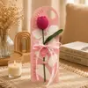 Flor Artificial de Ganchillo de Lana Nomeolvides para Decoración de Sala de Estar, Popular en Centros Comerciales, Supermercados y Tiendas de Juguetes de Moda, Ramo de Flores Simuladas