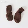 Calcetines de Algodón Clase A para Niños y Niñas de Primavera y Otoño, Calcetines de Caña Media de Color Sólido, Calcetines Holgados para Bebé