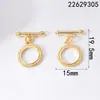 Cierre para Collar de Perlas Oro 18K Incrustado con Circonita Cierre Irregular Ot para Pulsera Collar Accesorios de Joyería
