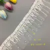 Renda renda chapéu de alta qualidade sapatos flor ingredientes saia plissada de chiffon cortina solúvel em água acessórios franja feita à mão malha